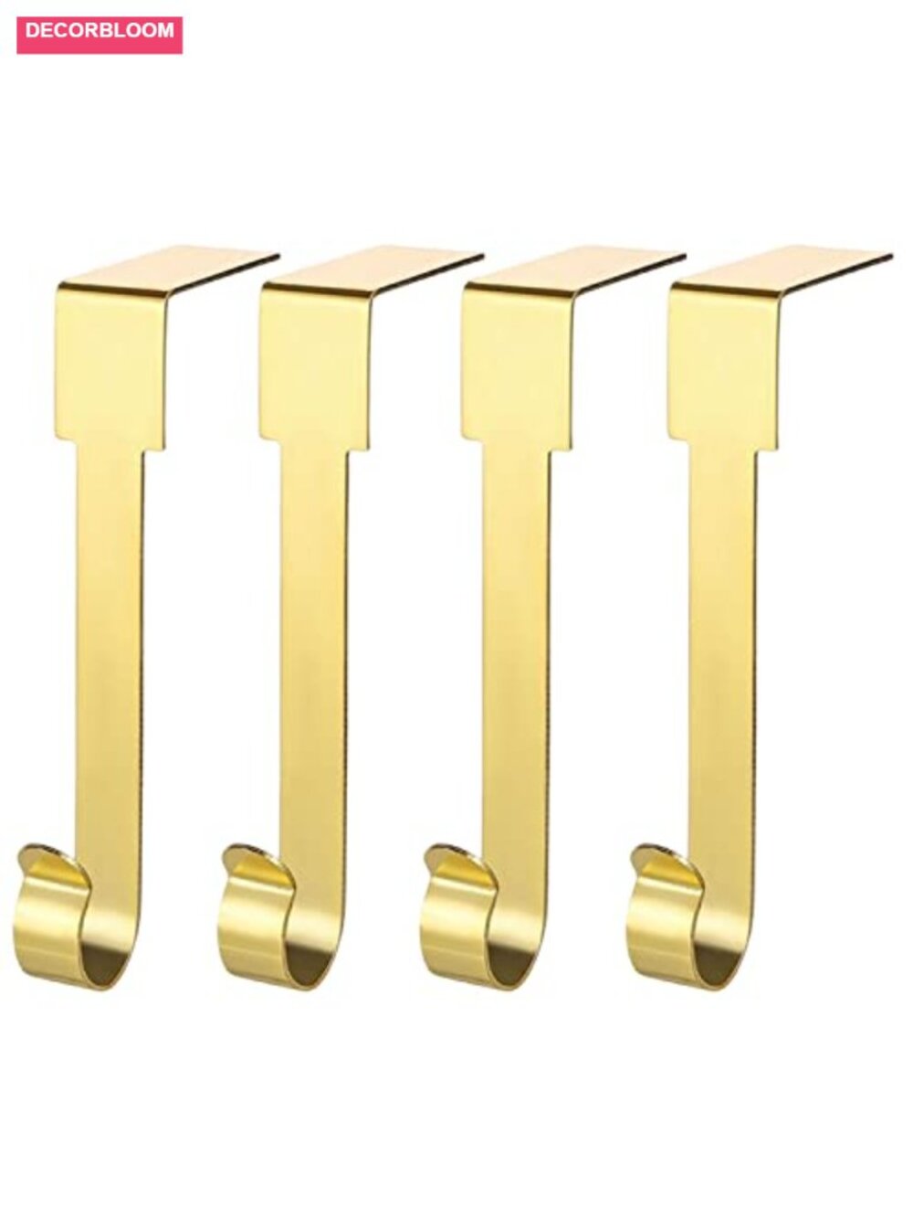 4 Pack Christmas Stocking Holder Hangers Metal Hooks for Mantle Fireplace